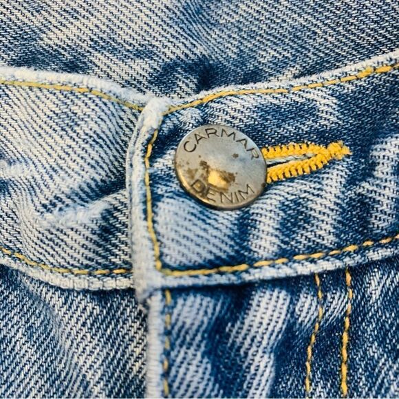 CARMAR straight high rise jeans ruffle detailed ursula size 25 - Picture 7 of 10